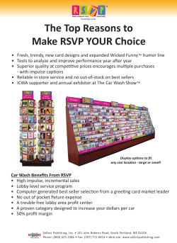 The Top Reasons to Make RSVP YOUR Choice