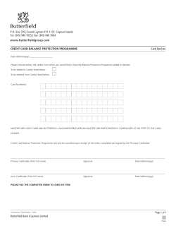 Balance Protection Form