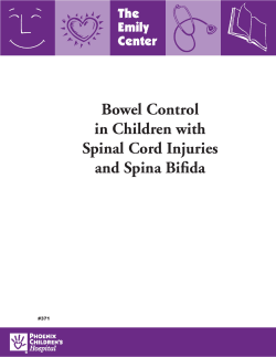 Bowel Control in Children with Spinal Cord Injuries and Spina Bifida