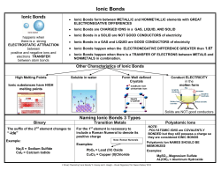Ionic Bonds Ionic Bonds