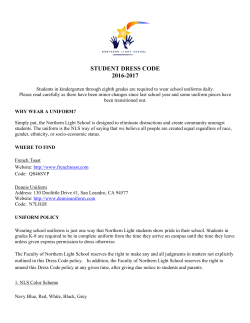 Uniform Dress Code and Price List (2016-2017)