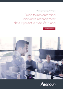 Guide to implementing innovative management development in