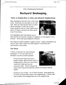 Backyard Beekeeping - City of Billings Home