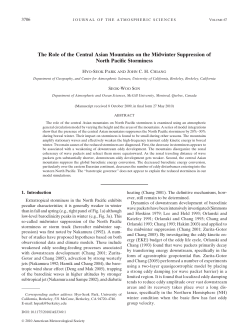 The Role of the Central Asian Mountains on the Midwinter