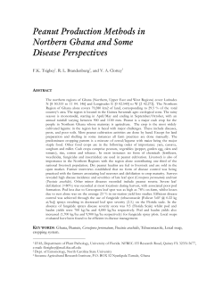 Peanut Production Methods in Northern Ghana