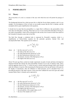 3. PERMEABILITY 3.1 Theory