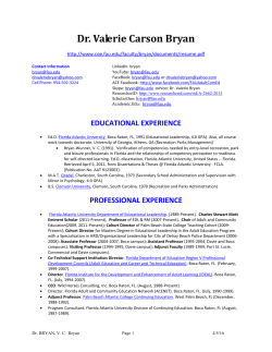 Dr. Valerie Carson Bryan - the FAU College of Education