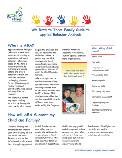 How will ABA Support my Child and Family? What is ABA?