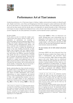 Performance Art at Tian`anmen