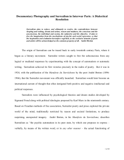 Documentary Photography and Surrealism in Interwar