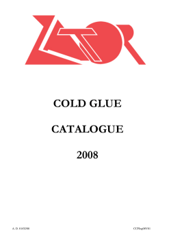 cold glue catalogue 2008