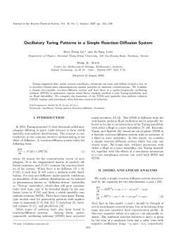 Oscillatory Turing Patterns in a Simple Reaction