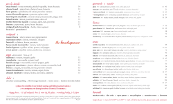 Menu - The Backspace