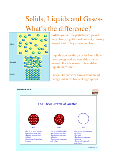 Solids, Liquids and Gases