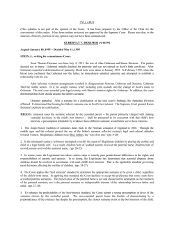 SYLLABUS (This syllabus is not part of the