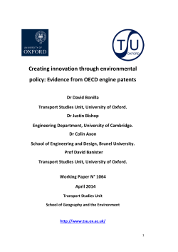 Creating innovation through environmental