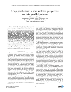 Loop Parallelism: A New Skeleton Perspective on Data Parallel