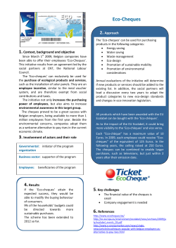 Eco-Cheques