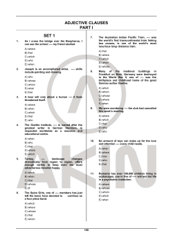 adjective clauses part i set 1