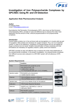 PSS Application Pharma - Investigation of iron polysaccharide