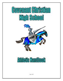 Athletic Handbook - Covenant Christian High School