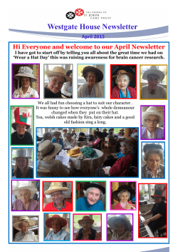Westgate House Newsletter