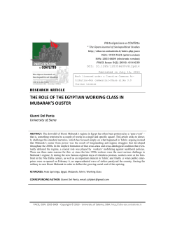 THE ROLE OF THE EGYPTIAN WORKING CLASS IN