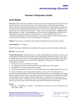Teachers Preparation Guide - National Nanotechnology