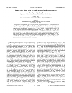 Raman modes of the apical oxygen in mercury
