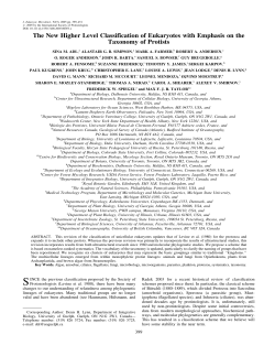 The New Higher Level Classification of Eukaryotes with Emphasis