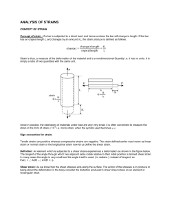 ANALYSIS OF STRAINS