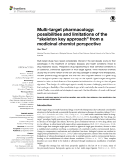 Multi-target pharmacology