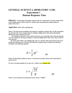 Human Responce Time Lab