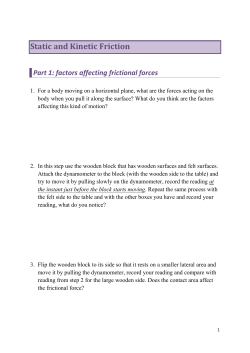 Static and Kinetic Friction