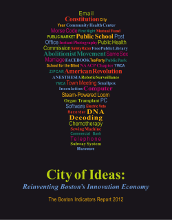 City of Ideas - Boston Indicators