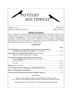 pottery southwest - The University of New Mexico