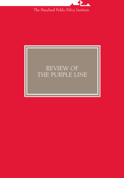 review of the purple line - The Maryland Public Policy Institute