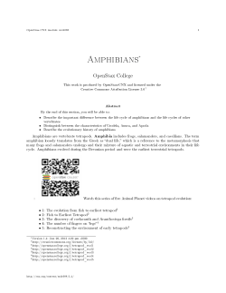 Amphibians - OpenStax CNX