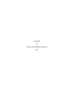 CHILSTROM-MASTERS-REPORT - The University of Texas at