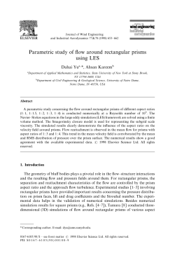 Parametric study of flow around rectangular prisms using LES