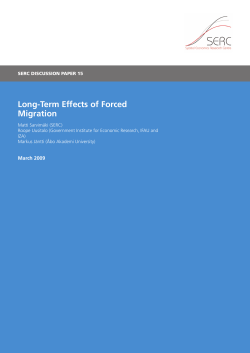 Long-Term Effects of Forced Migration
