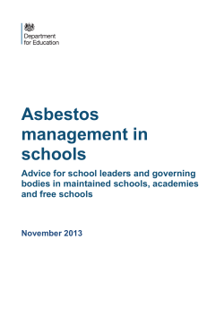 Advice - asbestos management in schools