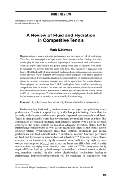 A Review of Fluid and Hydration in Competitive