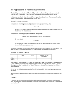 5.8 Applications of Rational Expressions
