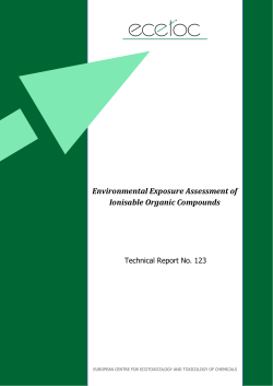 TR123. Environmental risk assessment of ionisable compounds