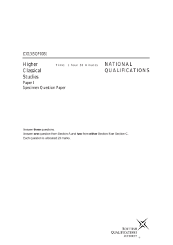 Specimen Question Papers and Marking Instructions