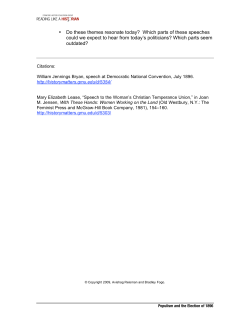 Populism 1896 - Humanities for Wisdom