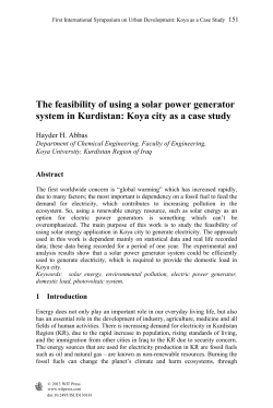 The feasibility of using a solar power generator system