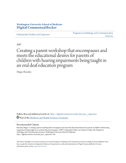 Creating a parent workshop that encompasses and meets the