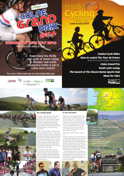Item 7 Pendle Cycle Festival leaflet